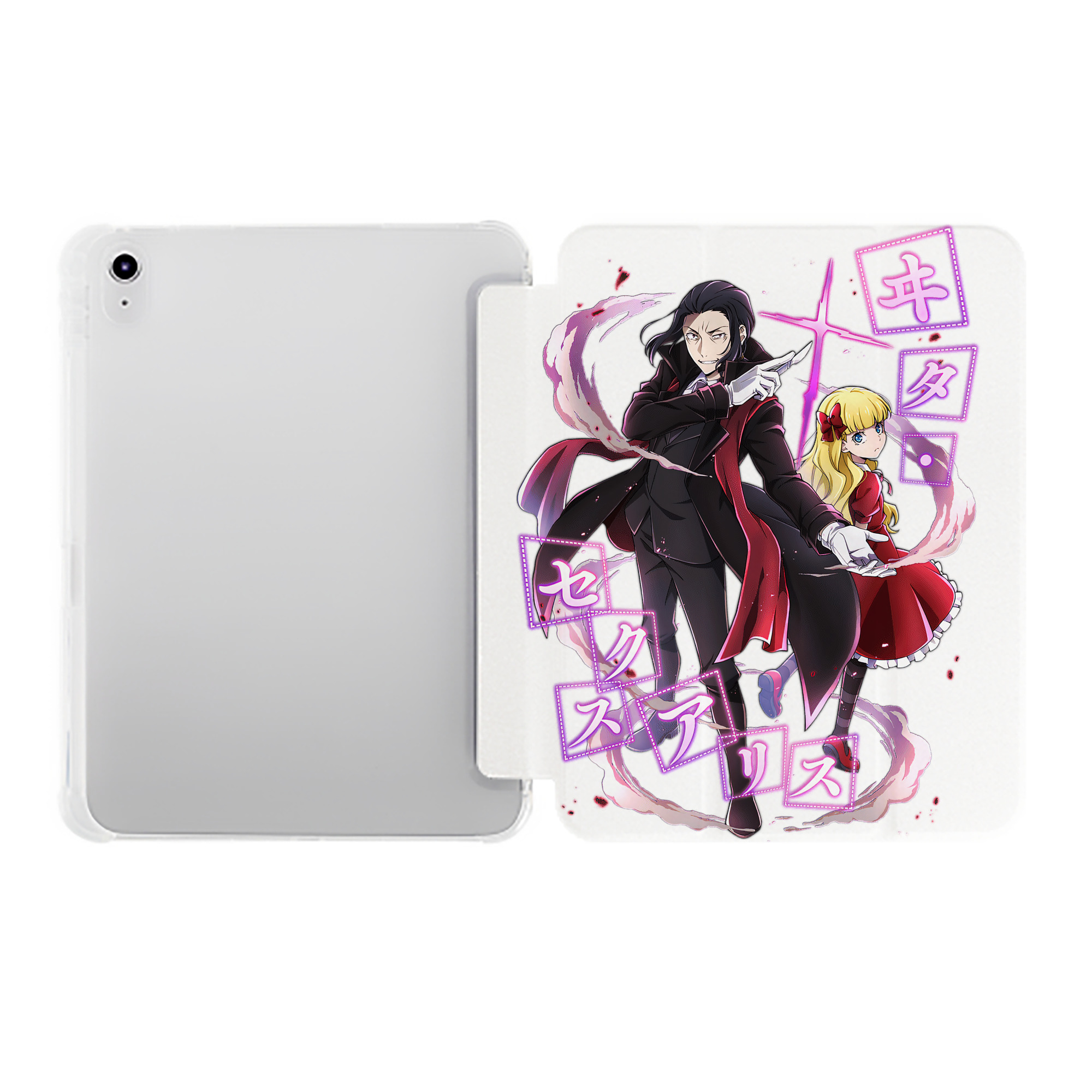 （画像用） 文豪ストレイドッグス Bungo Stray Dogs IPad ケース ペン収納付き 三つ折りスタンド PUレザー×シリコン 対応機種9.5/10.5/10.9インチ